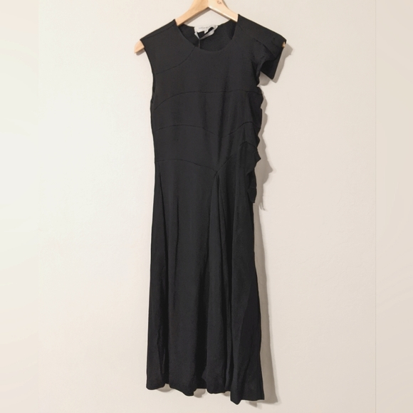 NWT 2009 Yves Saint Laurent Asymmetrical Midi Dress - Picture 3 of 10